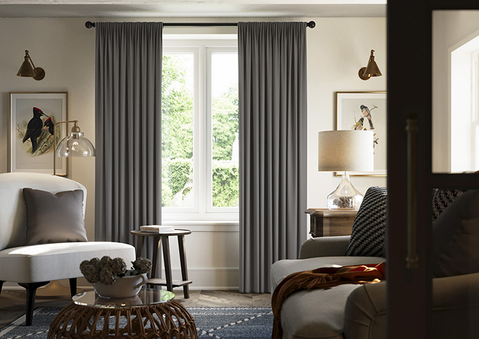 Norleigh, Charcoal - Made to Measure Curtains - Image 3